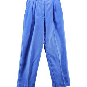 Requirements Petite Womens Pants Blue Size 6 100% Pure Wool Button Zip Close